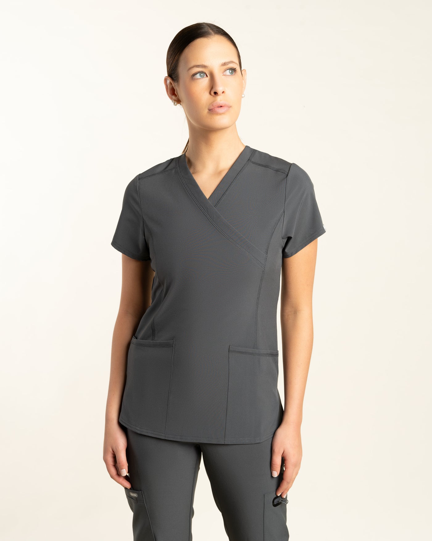 TOP MUJER SPORT STRETCH GRIS