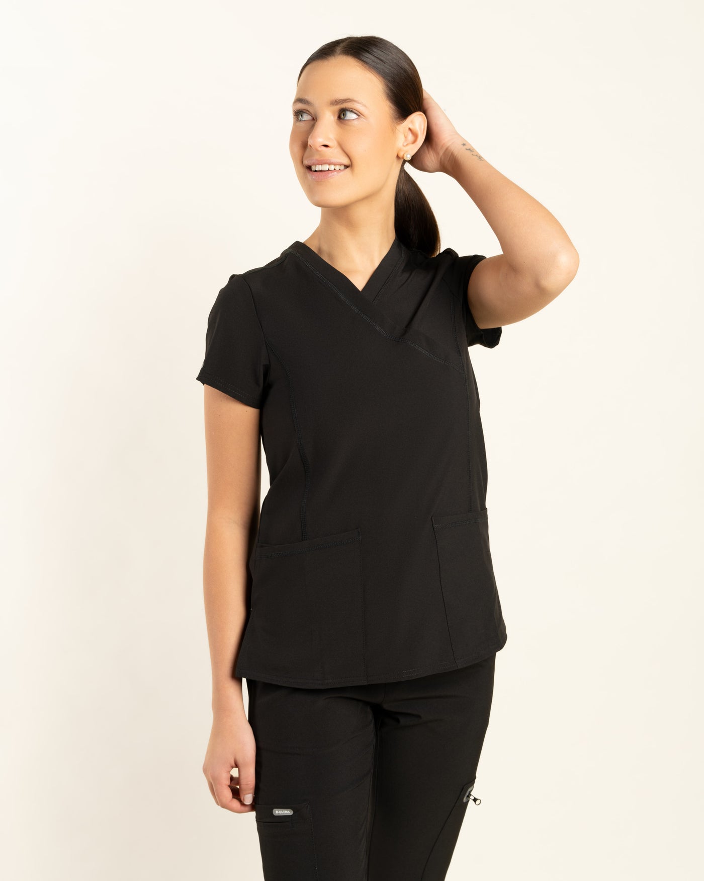 TOP MUJER SPORT STRETCH NEGRO