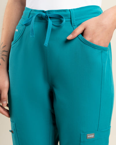 PANTALÓN MUJER COMFORT TEAL BLUE