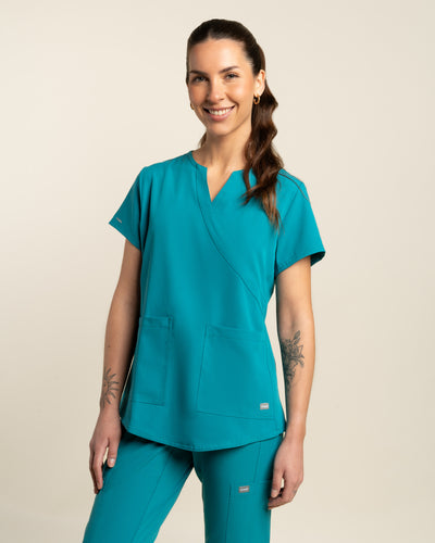 TOP MUJER COMFORT TEAL BLUE