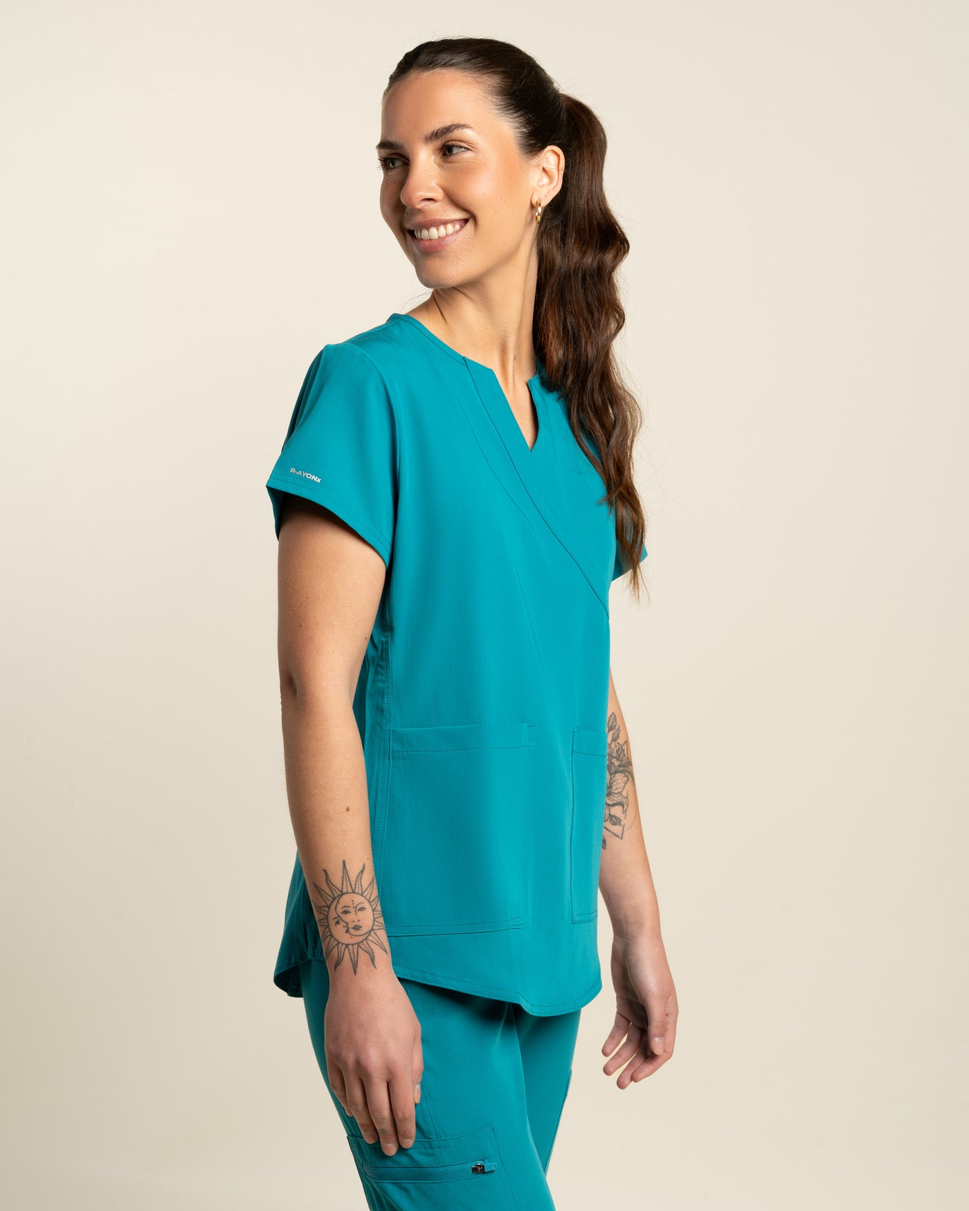 TOP MUJER COMFORT TEAL BLUE