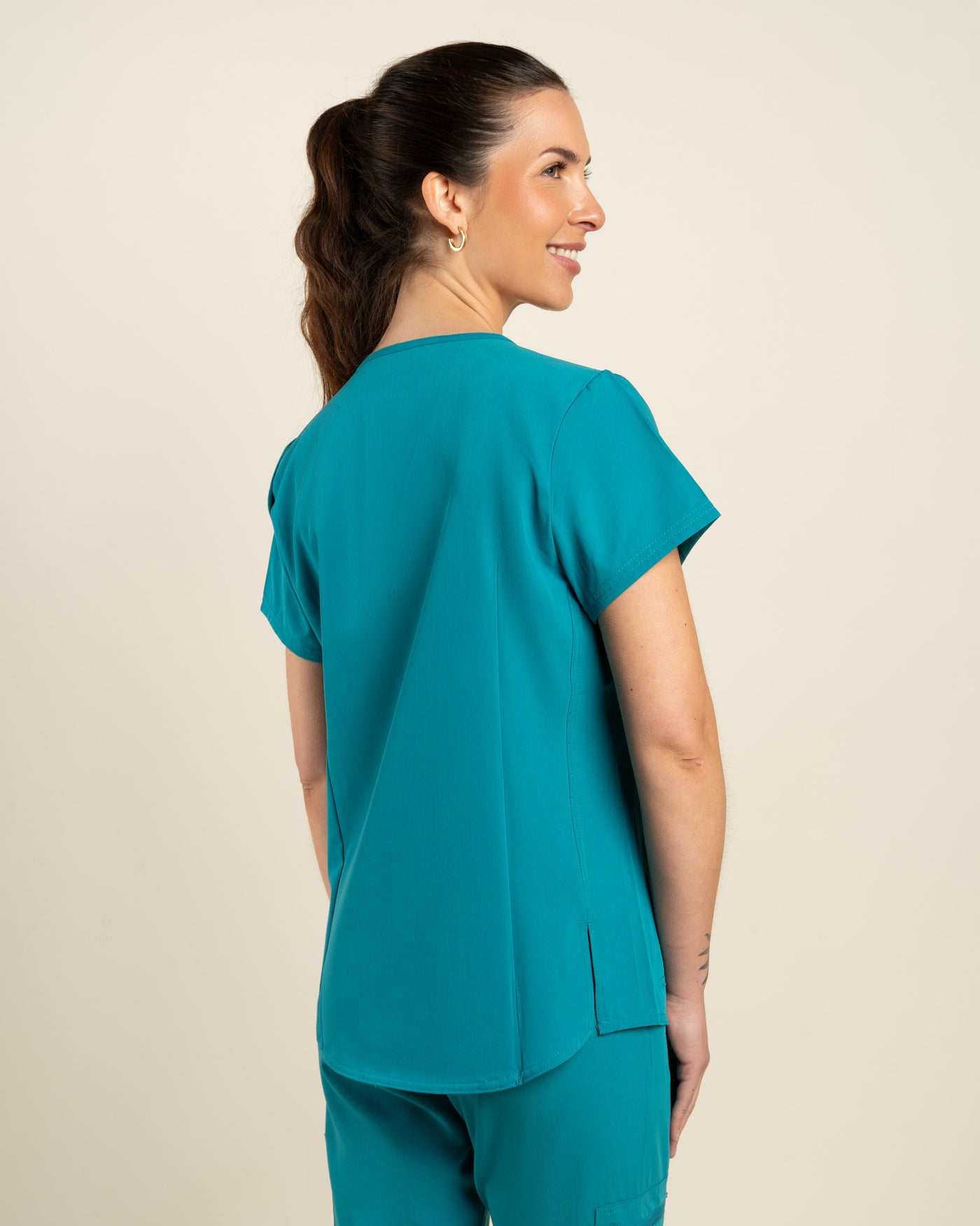 TOP MUJER COMFORT TEAL BLUE