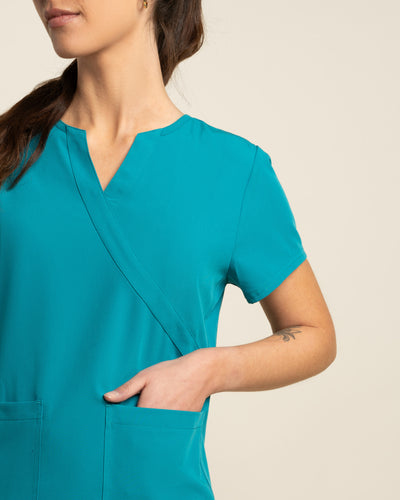 TOP MUJER COMFORT TEAL BLUE